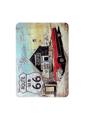 Vintage Route 66 Mother Road Tin Sign | Retro Garage Decor 🚗